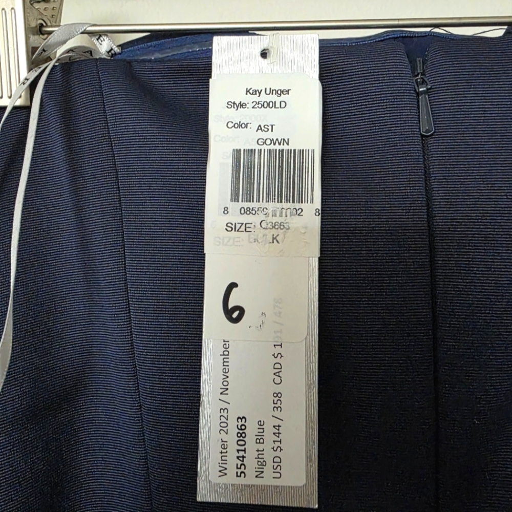 NWT Kay Unger Valia Walk Thru Jumpsuit Sz. 6 - Picture 12 of 13